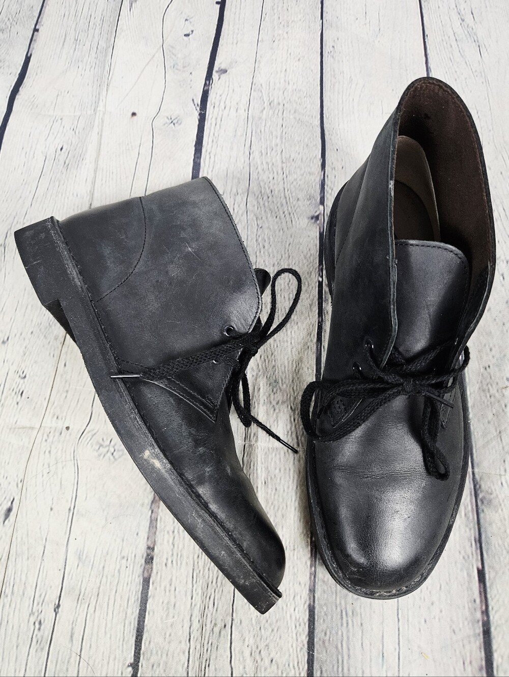 CLARKS | desert chukka lace-up smooth leather boots